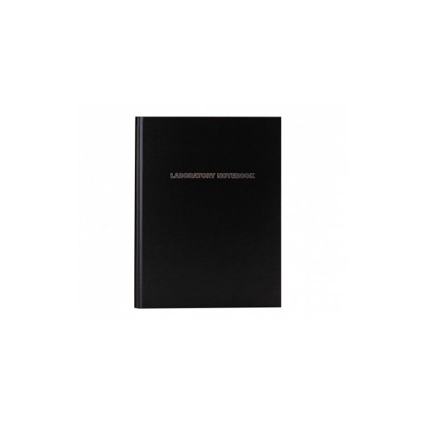 Laboratory Notebook, Grid, Black, 100 pg